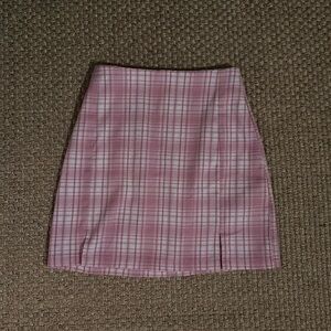 Brandy Melville plaid pink skirt